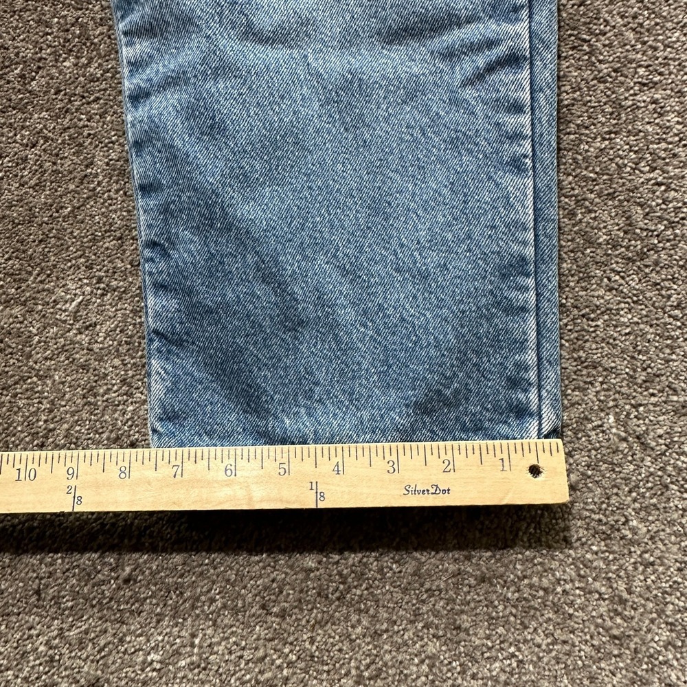 VTG LL Bean‎ Double L Flannel Blanket Lined Jeans Womens 14P Blue Denim Relaxed - Picture 8 of 15